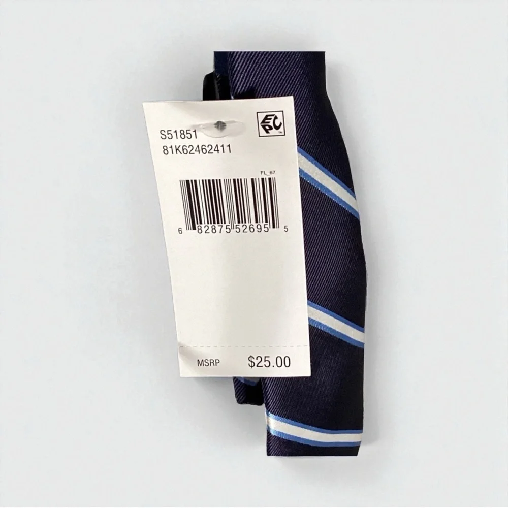80. Tommy Hilfiger, Blue & White, Boys Tie, NWT, 10-12yr Old